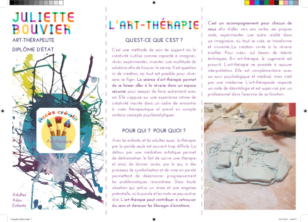 Plaquette art-thérapeute
