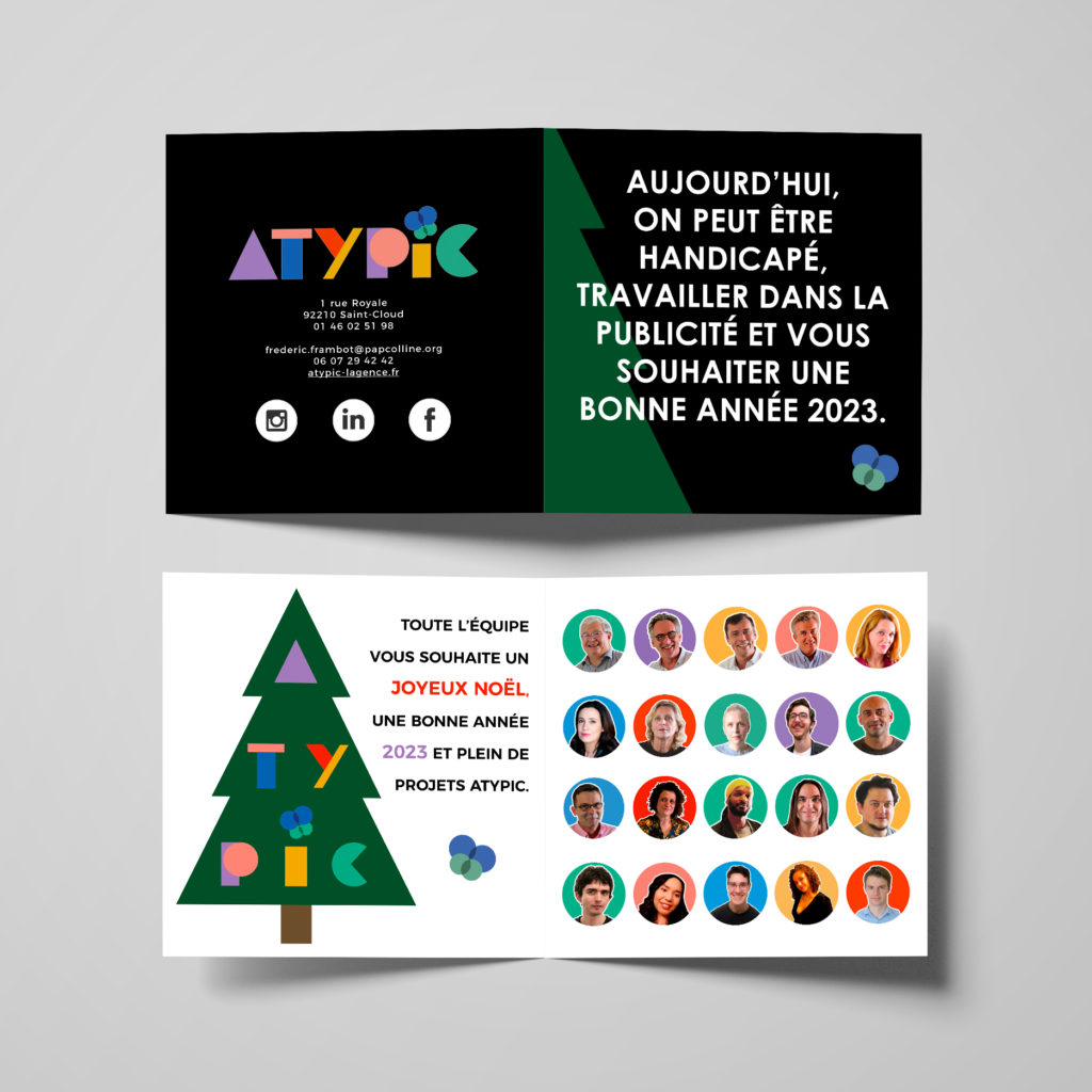 Mockup carte de voeux ATYPIC 2023